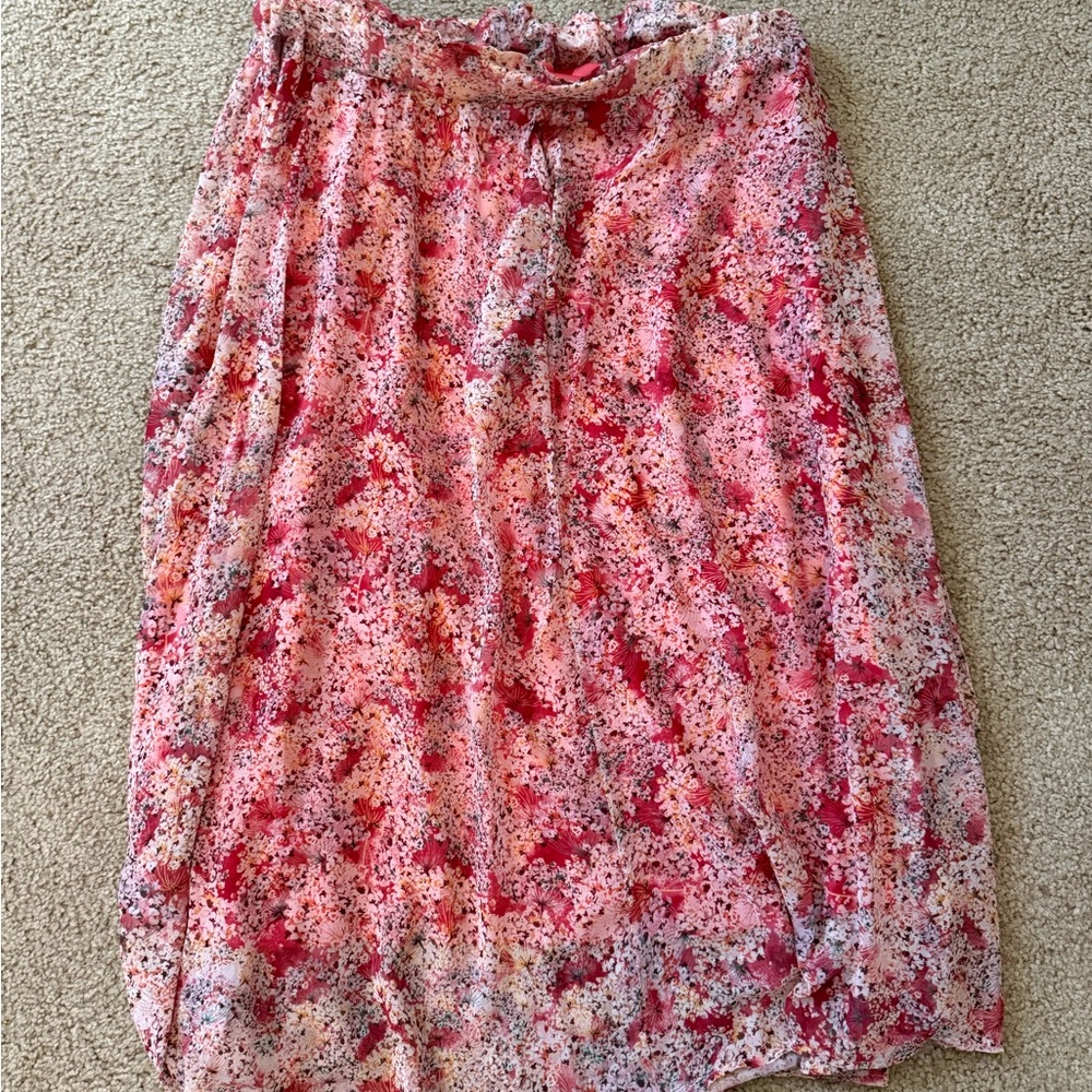 Amazon- Pink Floral Maxi Skirt